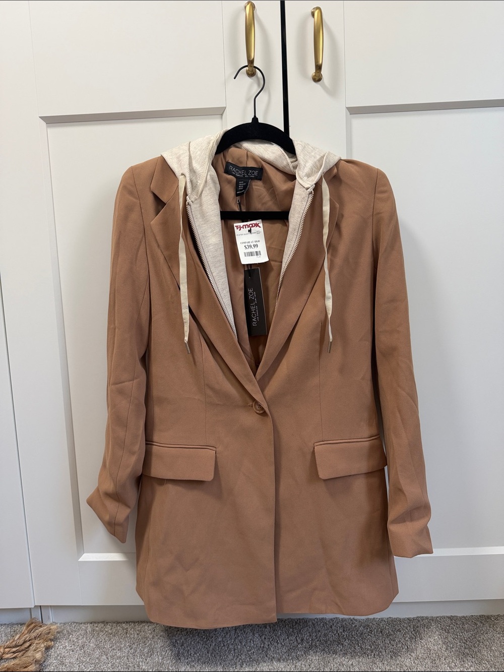 Rachel Zoe Camel Hooded Blazer Jacket - Camel